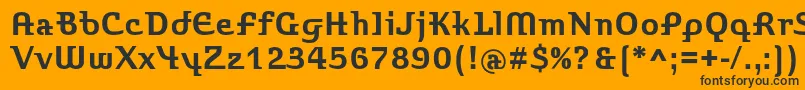 StroganovcBold Font – Black Fonts on Orange Background