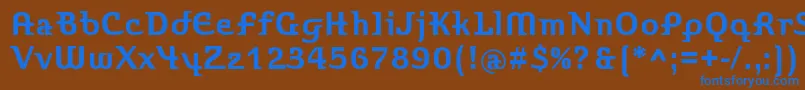 StroganovcBold Font – Blue Fonts on Brown Background