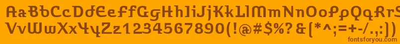 StroganovcBold Font – Brown Fonts on Orange Background