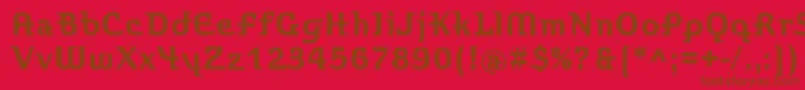 StroganovcBold Font – Brown Fonts on Red Background