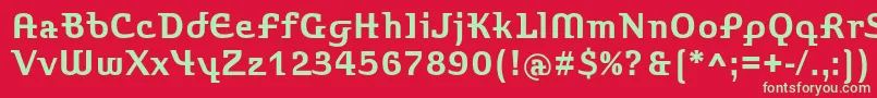 StroganovcBold Font – Green Fonts on Red Background