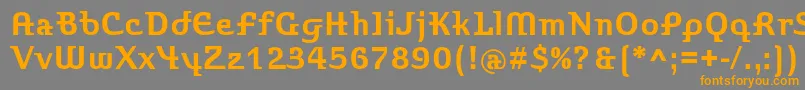 StroganovcBold Font – Orange Fonts on Gray Background
