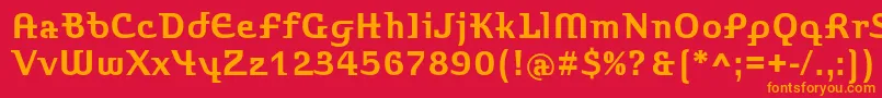 StroganovcBold Font – Orange Fonts on Red Background
