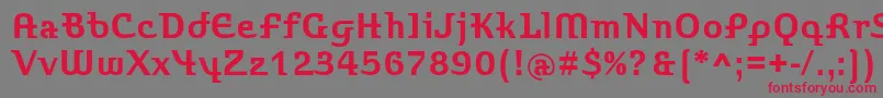 StroganovcBold Font – Red Fonts on Gray Background