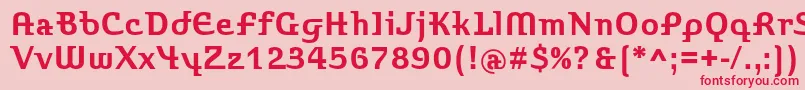 StroganovcBold Font – Red Fonts on Pink Background