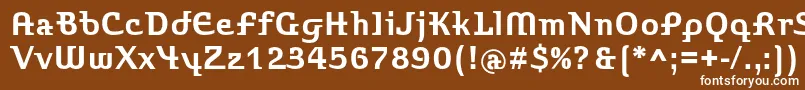 フォントStroganovcBold – 茶色の背景に白い文字