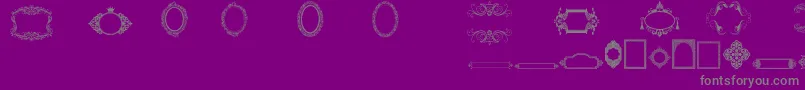 VintageFrames2 Font – Gray Fonts on Purple Background