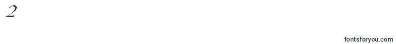 LingwoodserialItalic-Schriftart – Schriften für die Ziffer 2