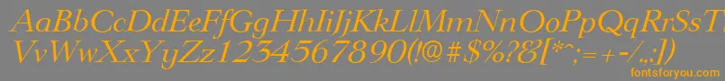 LingwoodserialItalic Font – Orange Fonts on Gray Background