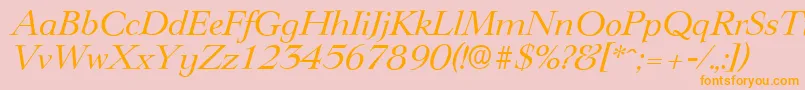 LingwoodserialItalic Font – Orange Fonts on Pink Background