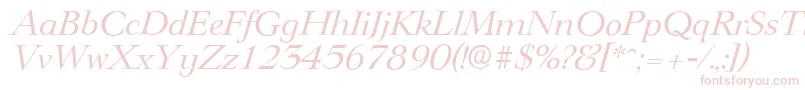 LingwoodserialItalic Font – Pink Fonts on White Background