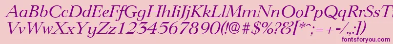 LingwoodserialItalic Font – Purple Fonts on Pink Background