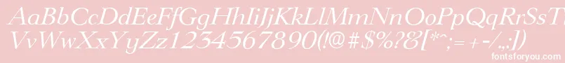 LingwoodserialItalic Font – White Fonts on Pink Background
