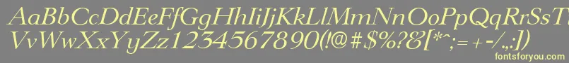 LingwoodserialItalic Font – Yellow Fonts on Gray Background