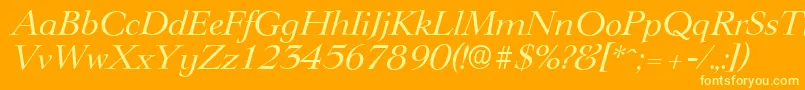 LingwoodserialItalic Font – Yellow Fonts on Orange Background