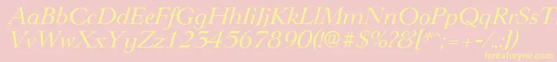 LingwoodserialItalic Font – Yellow Fonts on Pink Background