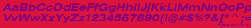 En savoir plus sur la police HeliosextcBolditalic Police HeliosextcBolditalic – polices violettes sur fond rouge