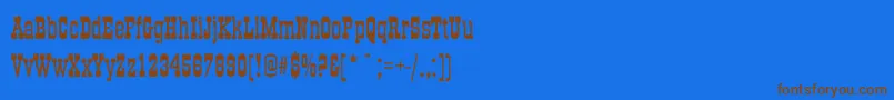 OldTimeCondensed Font – Brown Fonts on Blue Background