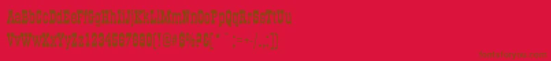 OldTimeCondensed Font – Brown Fonts on Red Background
