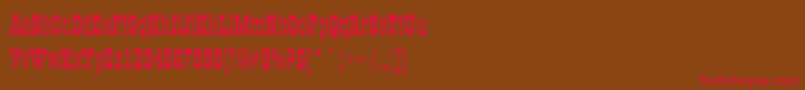 Шрифт OldTimeCondensed – красные шрифты на коричневом фоне