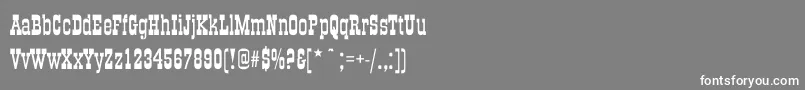 Czcionka OldTimeCondensed – białe czcionki na szarym tle