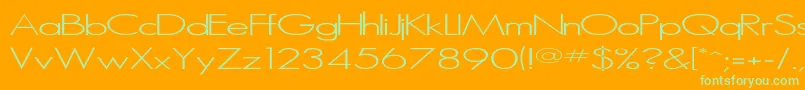 MicroSerif Font – Green Fonts on Orange Background