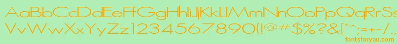 MicroSerif Font – Orange Fonts on Green Background