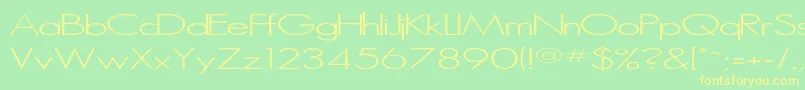 MicroSerif Font – Yellow Fonts on Green Background