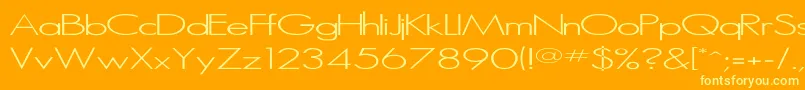 MicroSerif Font – Yellow Fonts on Orange Background