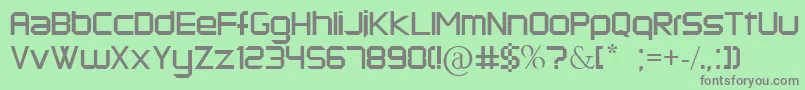 Kermesse Font – Gray Fonts on Green Background