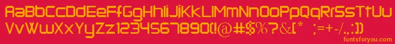 Kermesse Font – Orange Fonts on Red Background