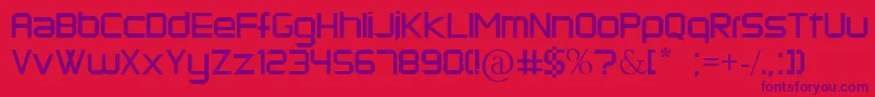 Kermesse Font – Purple Fonts on Red Background