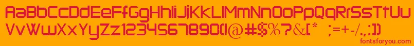 Kermesse Font – Red Fonts on Orange Background