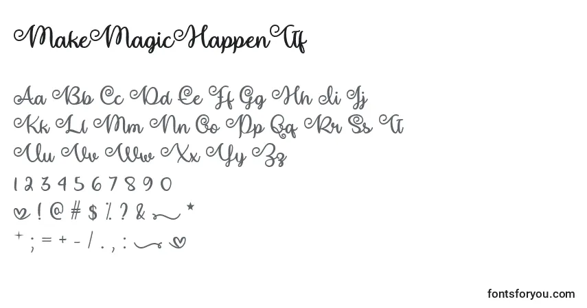 MakeMagicHappenTtf Font – alphabet, numbers, special characters