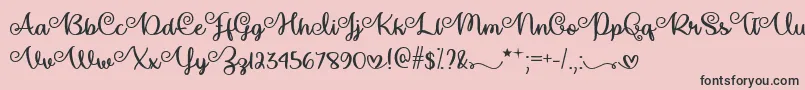 MakeMagicHappenTtf Font – Black Fonts on Pink Background