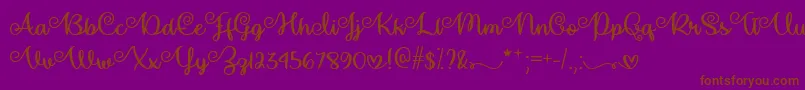 MakeMagicHappenTtf Font – Brown Fonts on Purple Background