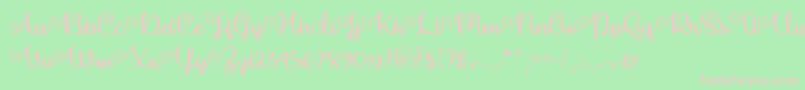 MakeMagicHappenTtf Font – Pink Fonts on Green Background