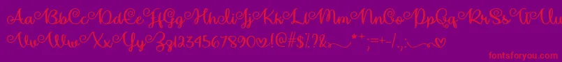 MakeMagicHappenTtf Font – Red Fonts on Purple Background