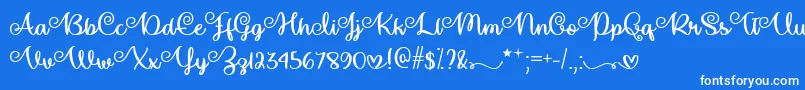 MakeMagicHappenTtf Font – White Fonts on Blue Background