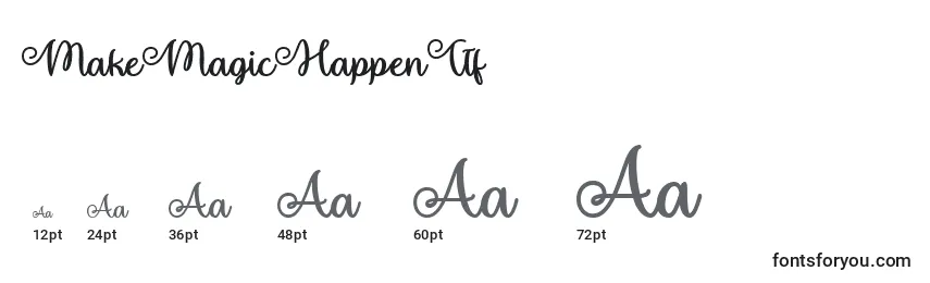 MakeMagicHappenTtf Font Sizes
