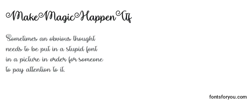 Schriftart MakeMagicHappenTtf