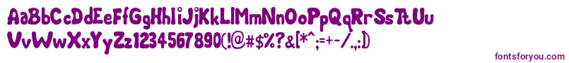 ChubbyCheeks Font – Purple Fonts on White Background