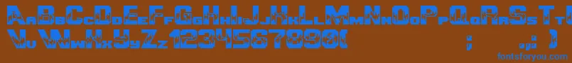 Ultimategameplayer Font – Blue Fonts on Brown Background