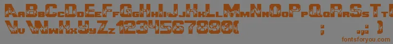 Ultimategameplayer-Schriftart – Braune Schriften auf grauem Hintergrund