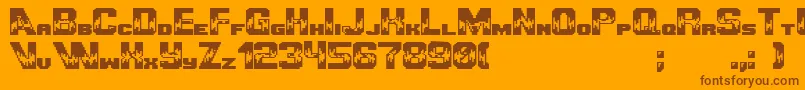 Ultimategameplayer Font – Brown Fonts on Orange Background