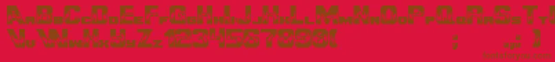 Ultimategameplayer Font – Brown Fonts on Red Background