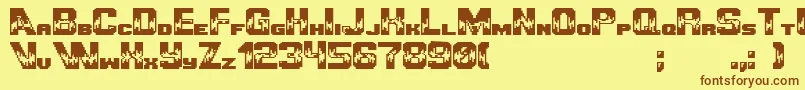 Ultimategameplayer Font – Brown Fonts on Yellow Background