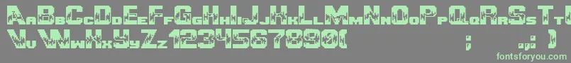 Ultimategameplayer Font – Green Fonts on Gray Background