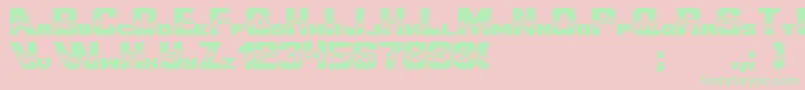 Ultimategameplayer Font – Green Fonts on Pink Background