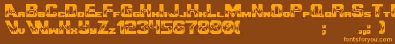 Ultimategameplayer Font – Orange Fonts on Brown Background